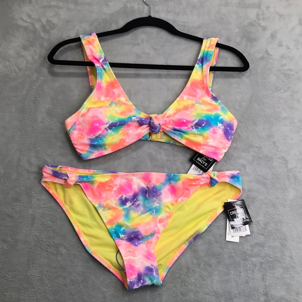 California Waves Tie Dye Twist Top Bikini New with tags